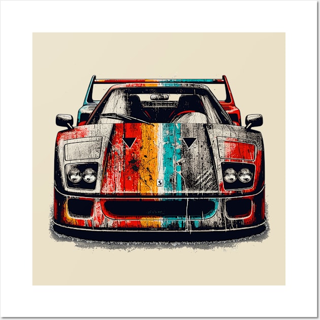 Ferrari F40 Wall Art by Vehicles-Art